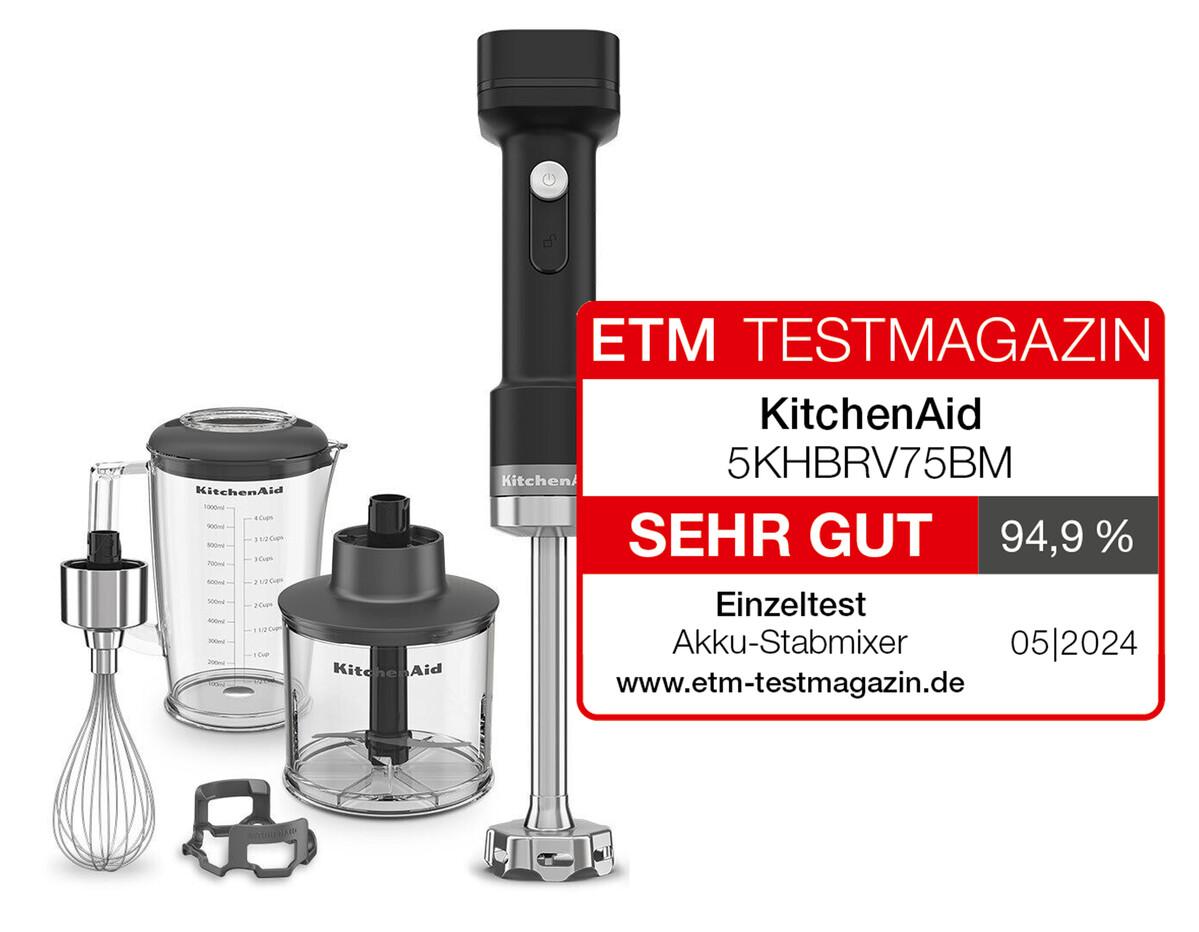 Bezdrátový tyčový mixér GO s příslušenstvím 5KHBRV05BM, černá mat 