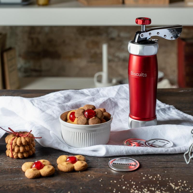 Lis na sušenky dvou velikostí + 20 nástavců, stříbrná