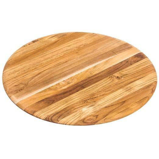Kulaté prkénko na krájení a servírování Elegant, velikost M, 33 x 1,5 cm, přírodní teak