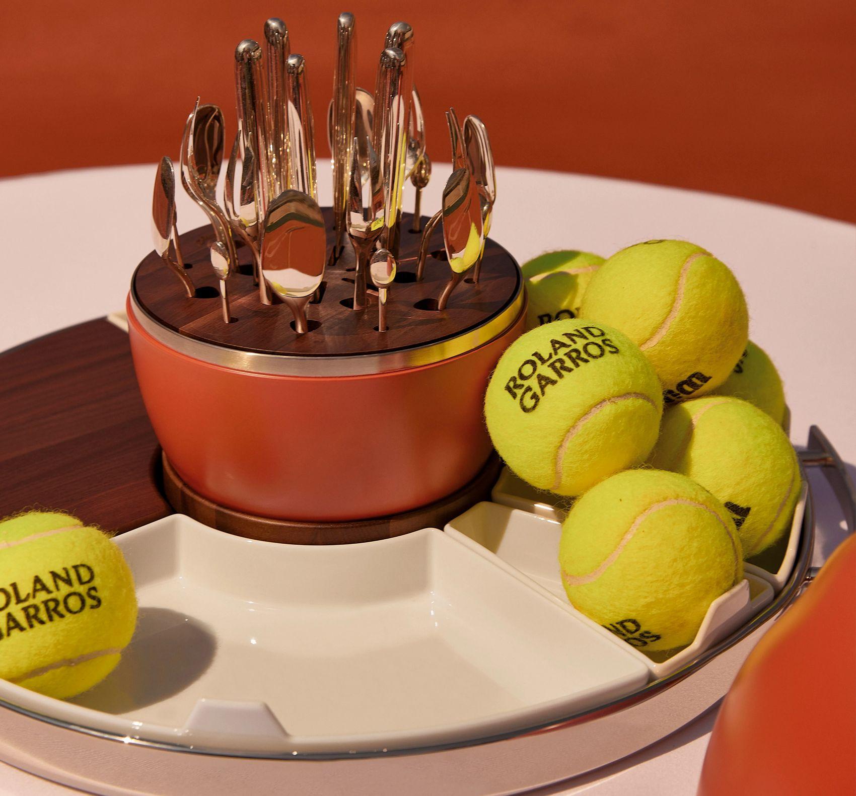 Sada postříbřených příborů na aperitiv Mood Party Roland Garros, 24 ks
