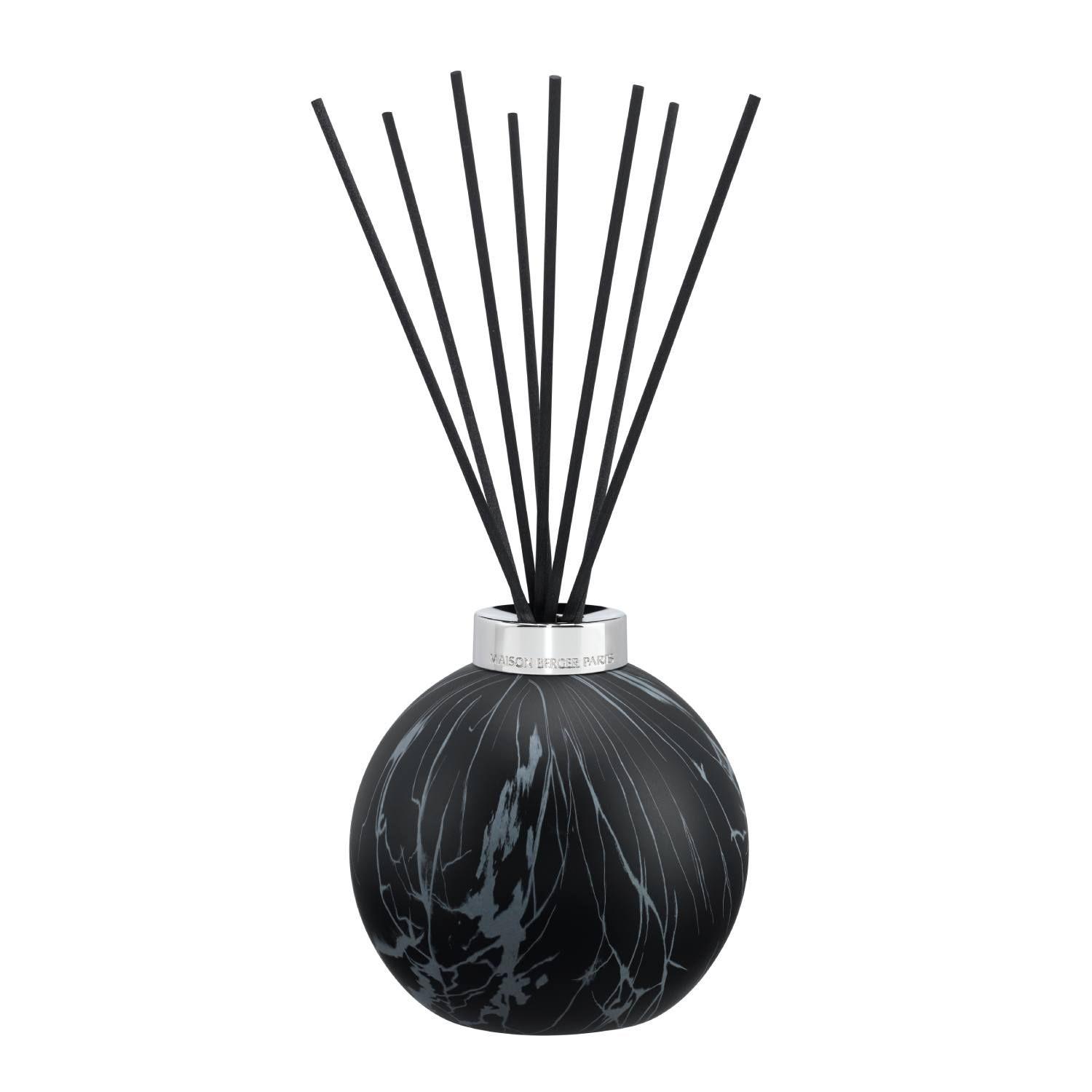 Aroma difuzér Marbure, černý + náplň Ambrový prach 180 ml