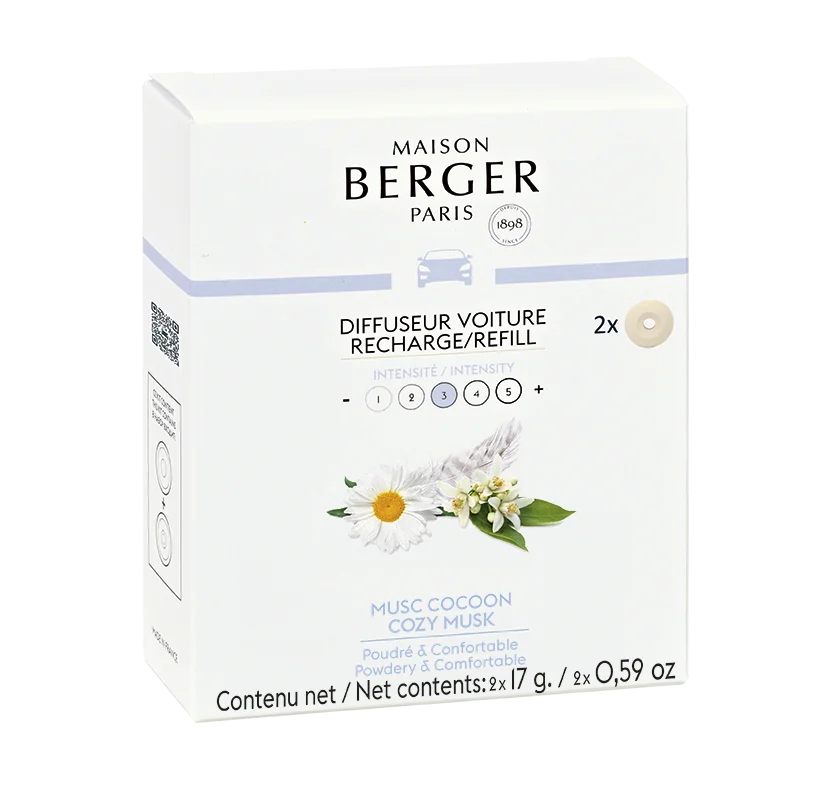 Keramická náplň vůně do auta Uklidňující pižmo, 2 ks