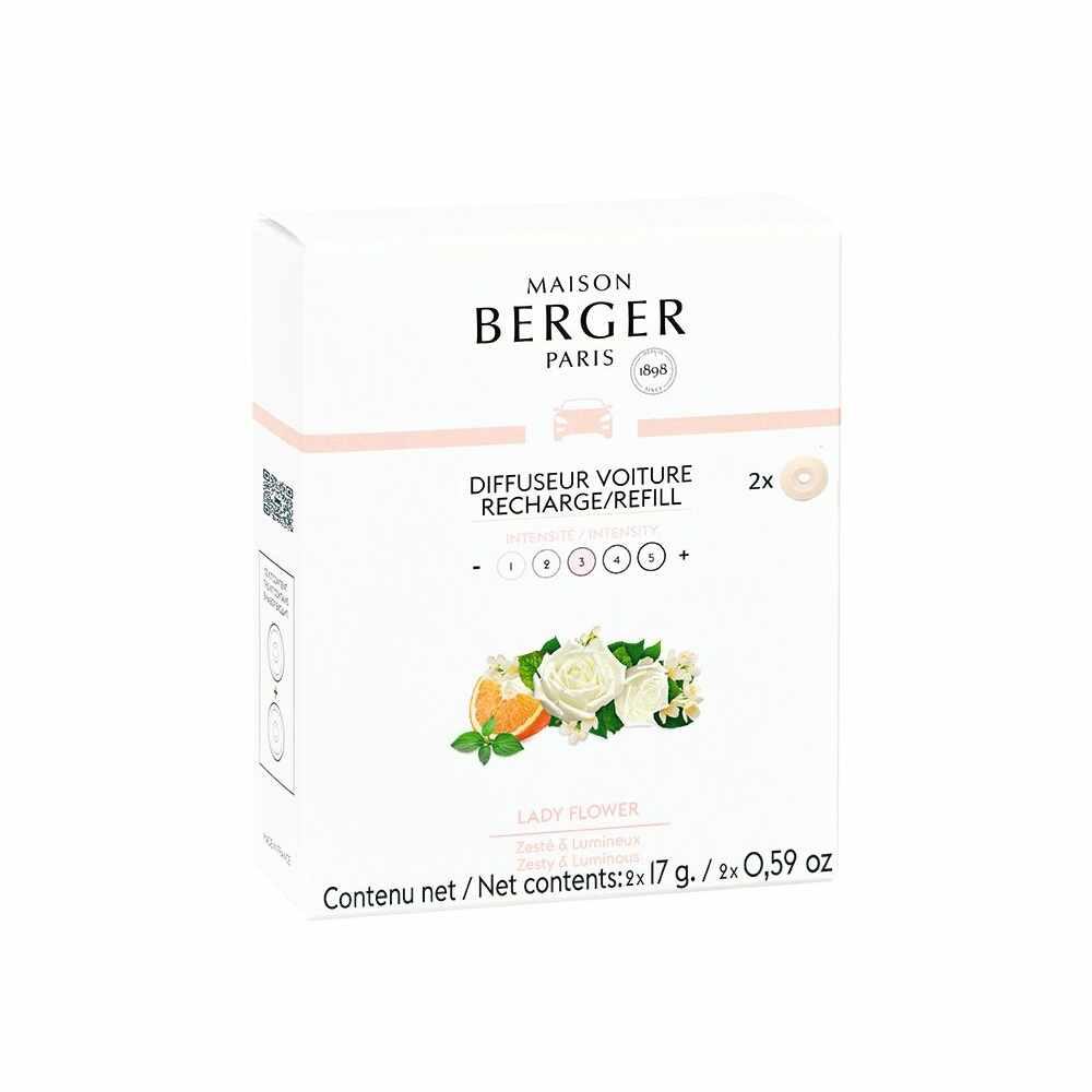 Keramická náplň vůně do auta Lady Flower, 2 ks