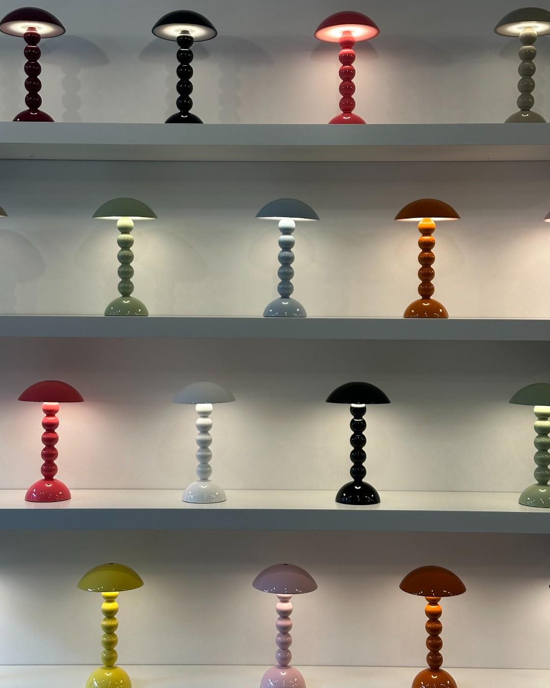 Bezdrátová dobíjecí LED lampa Bobbine, 30 cm, bílá