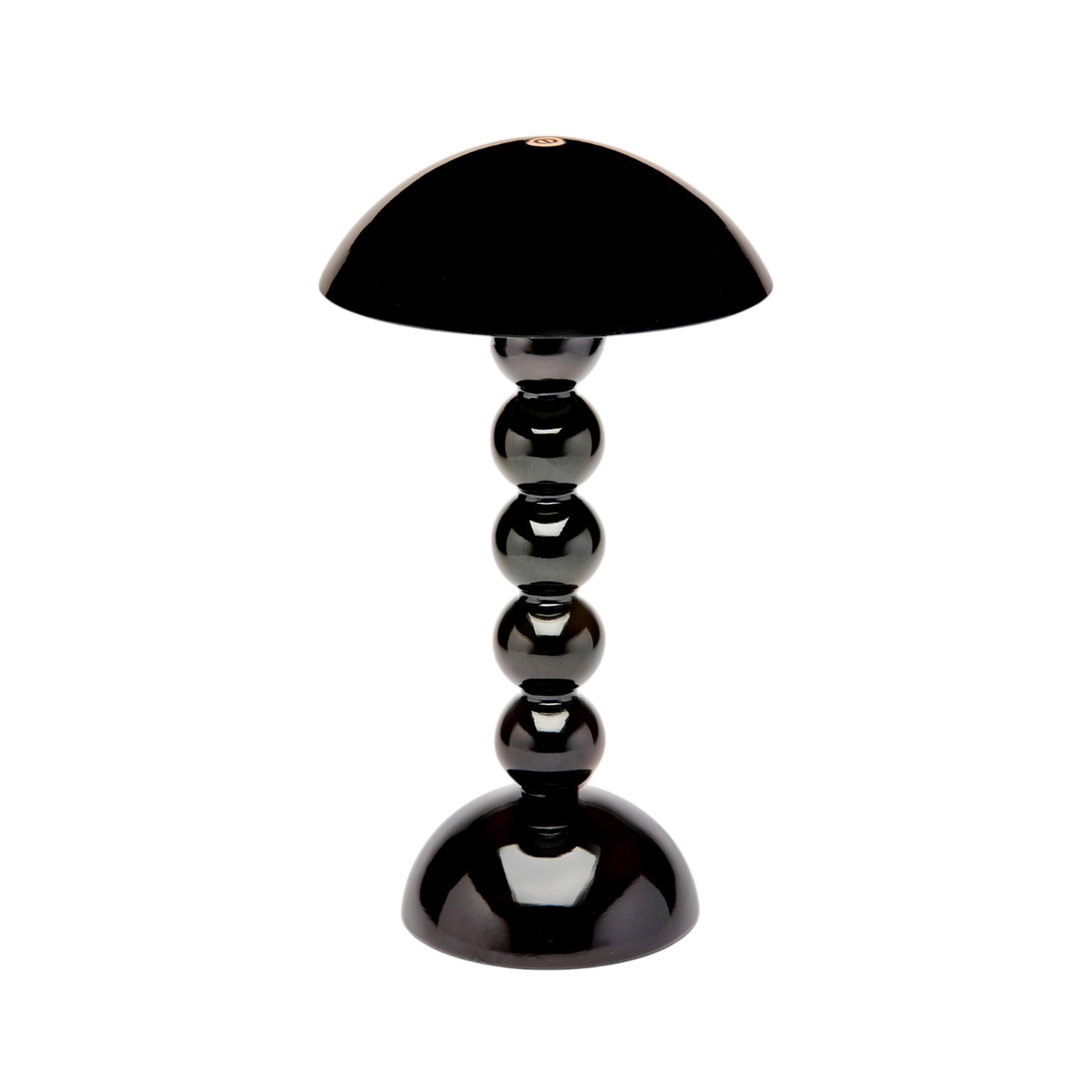 Bezdrátová dobíjecí LED lampa Bobbine, 30 cm, černá