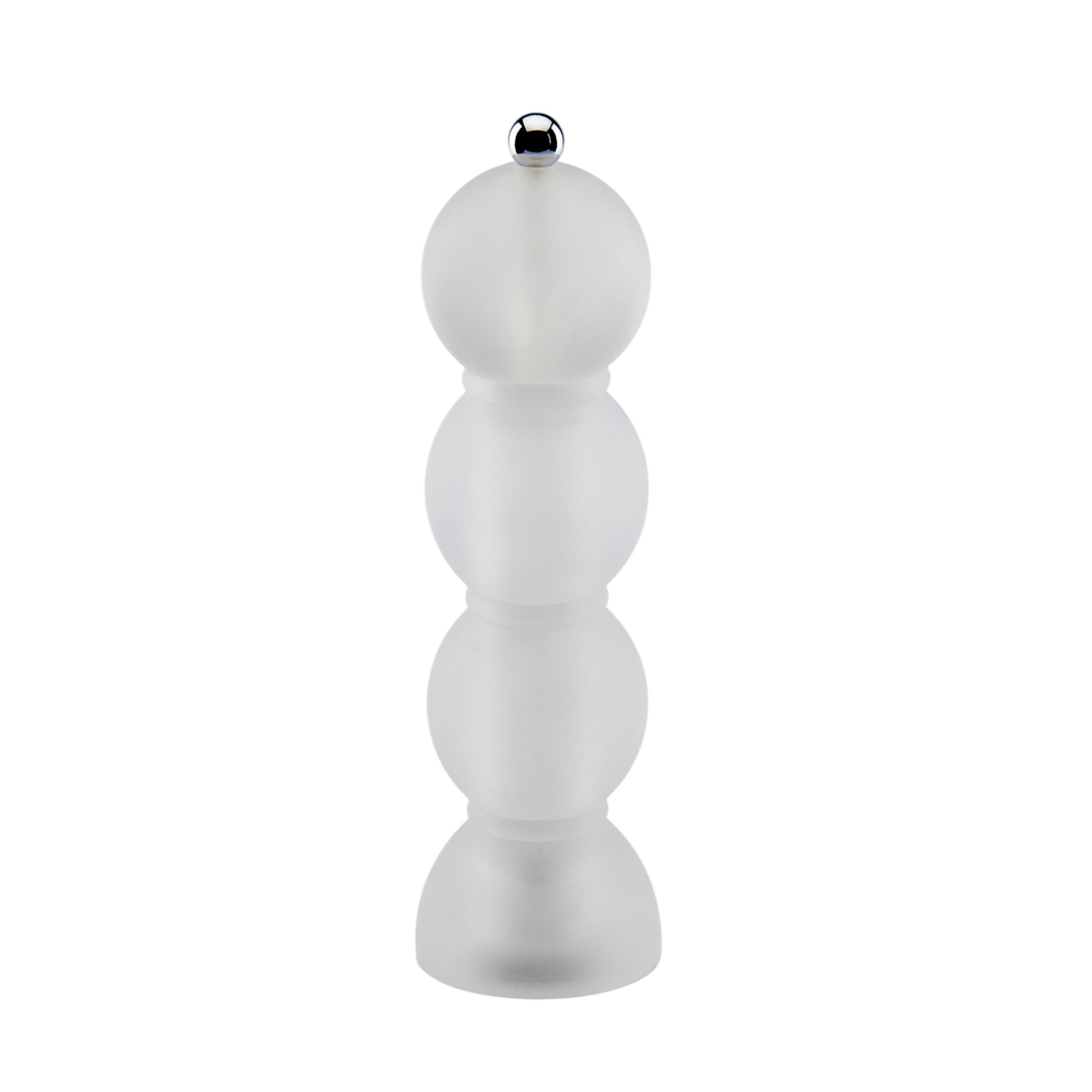 Akrylový mlýnek na sůl nebo pepř Bobbin Frosty, 24 cm, bílá