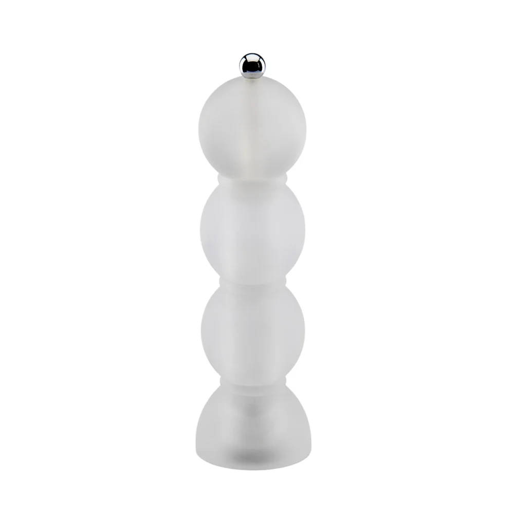 Akrylový mlýnek na sůl nebo pepř Bobbin Frosty, 24 cm, bílá