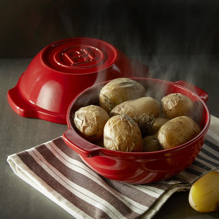 Forma na pečení chleba & hrnec na brambory One Pot Flame, 2 l, granátová