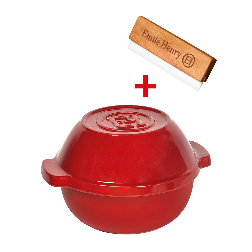 Forma na pečení chleba & hrnec na brambory One Pot Flame, 2 l, granátová