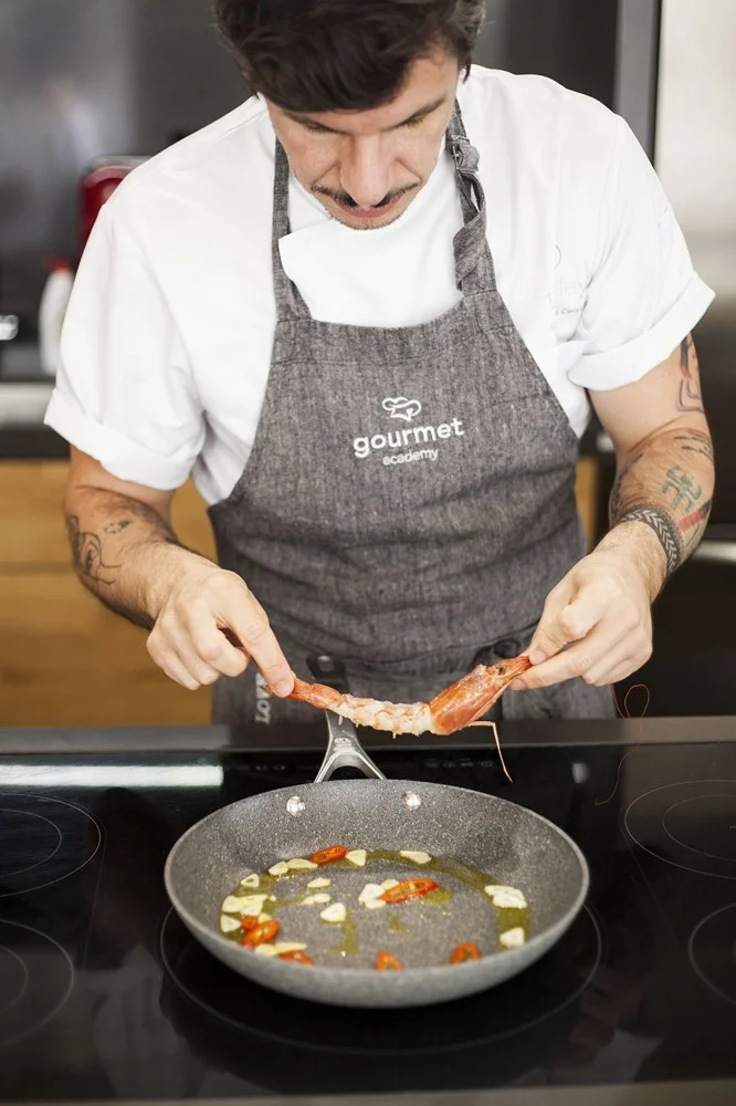 Nepřilnavé pánve Ballarini Torino jsou ideální i pro přípravu mořských plodů.