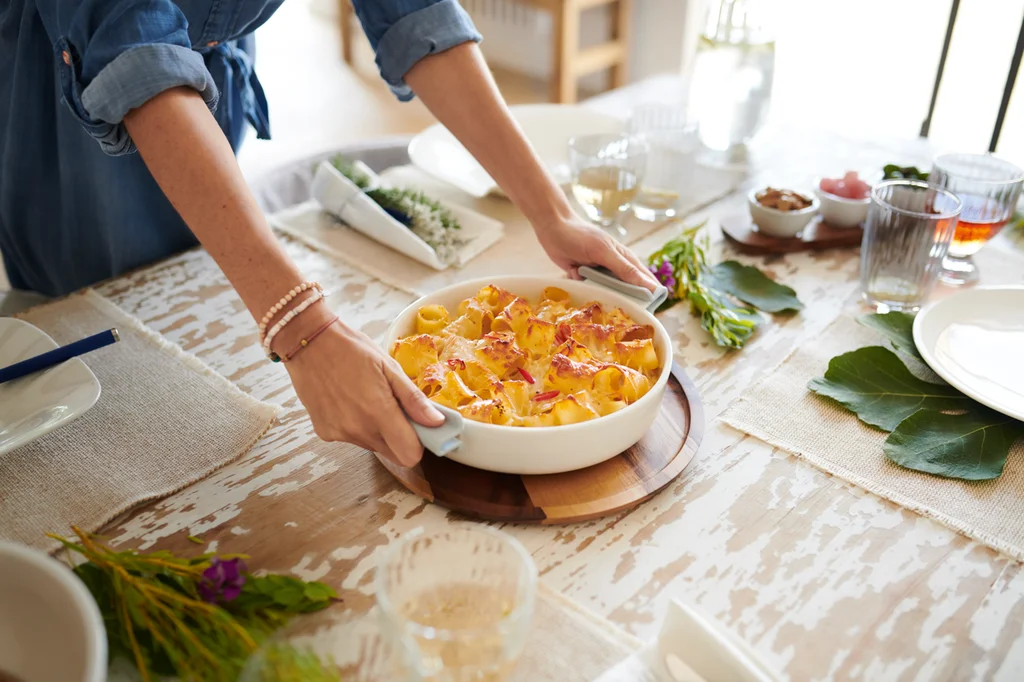 Zapečené těstoviny se sýrem pecorino
