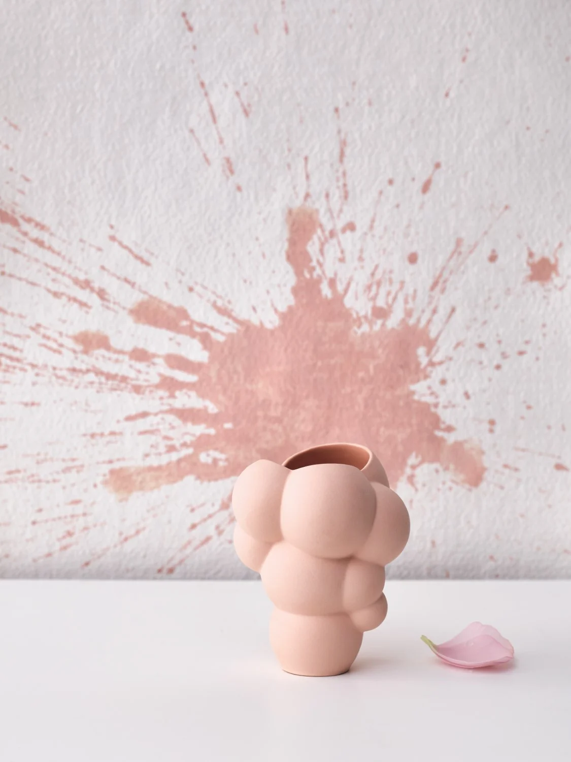 Mini Rosenthal váza Skum, v růžové barvě Cameo, výška 10 cm