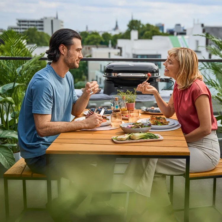 gril weber lumin na terasu