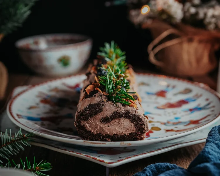 Štedrovečerný múčnik po francúzsky. Vianočná roláda s krémom 