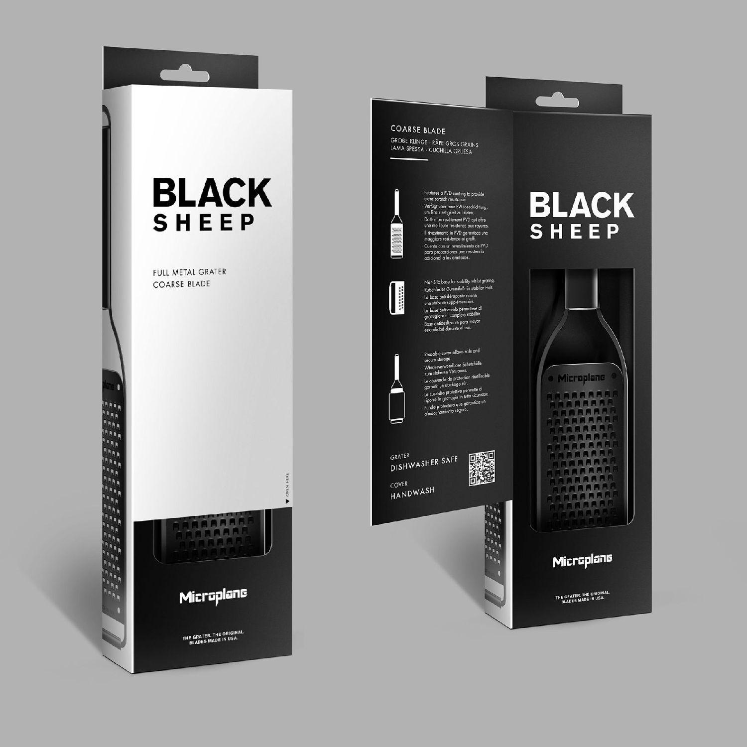 Jemné strúhadlo Black Sheep, čierna
