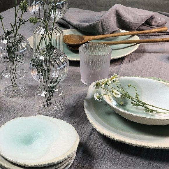 Wabi oválna miska, 16,5 cm x 20 cm, zelená