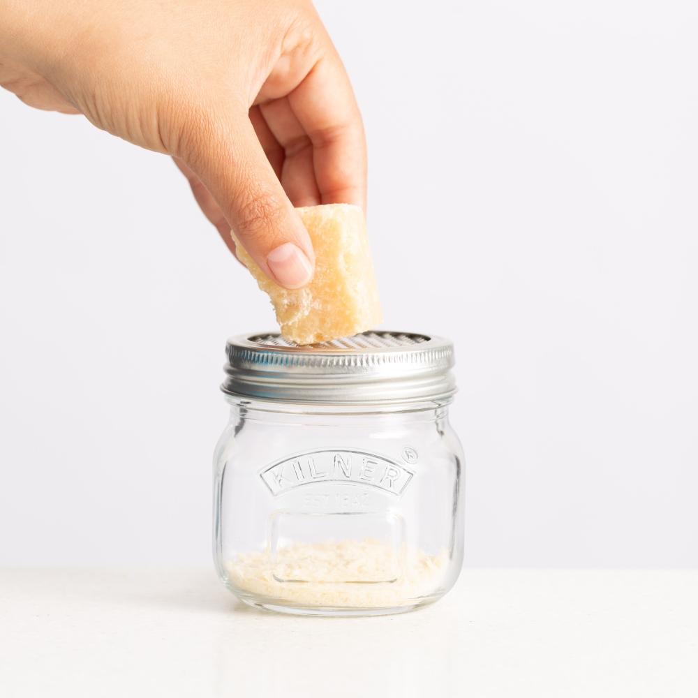 Strúhadlo na citrusy, zázvor a syr so skleneným zásobníkom, 0.25l