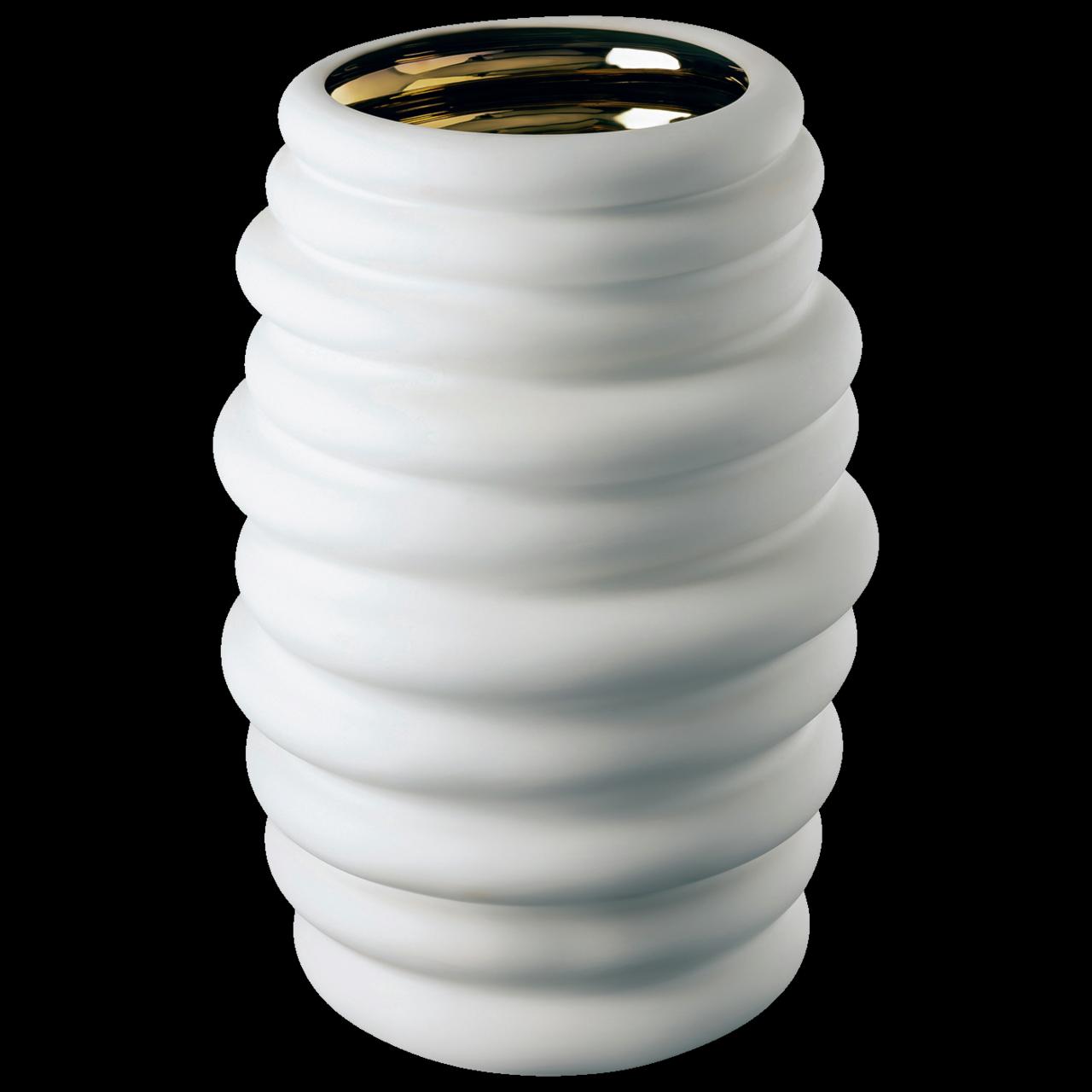 Váza Hop, White – gold, 36 cm