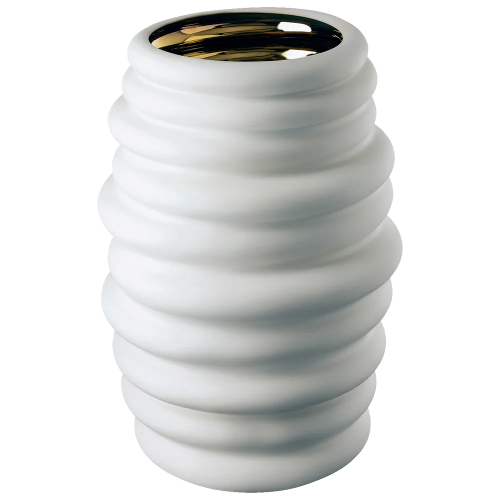 Váza Hop, White – gold, 36 cm