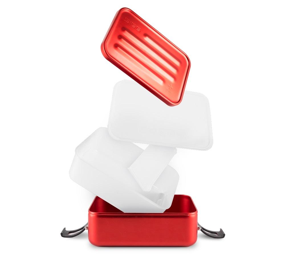 Desiatový box, veľkosť L, strieborná