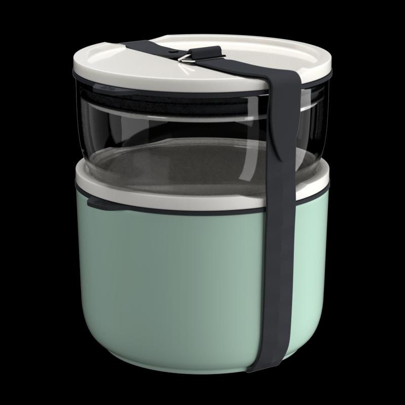 Like To Go & To Stay desiatový a obedový box, Ø 13 cm, 2 ks