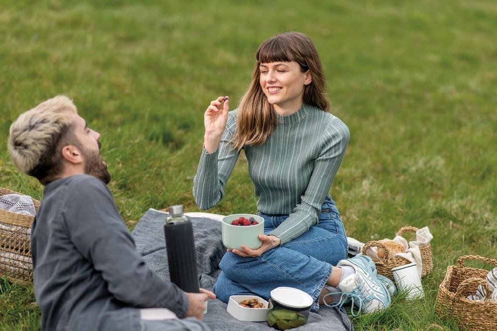 Like To Go & To Stay desiatový a obedový box, Ø 13 cm, 2 ks