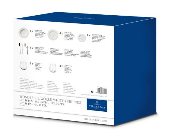 Wonderful World White 4 Friends súprava, 36 ks