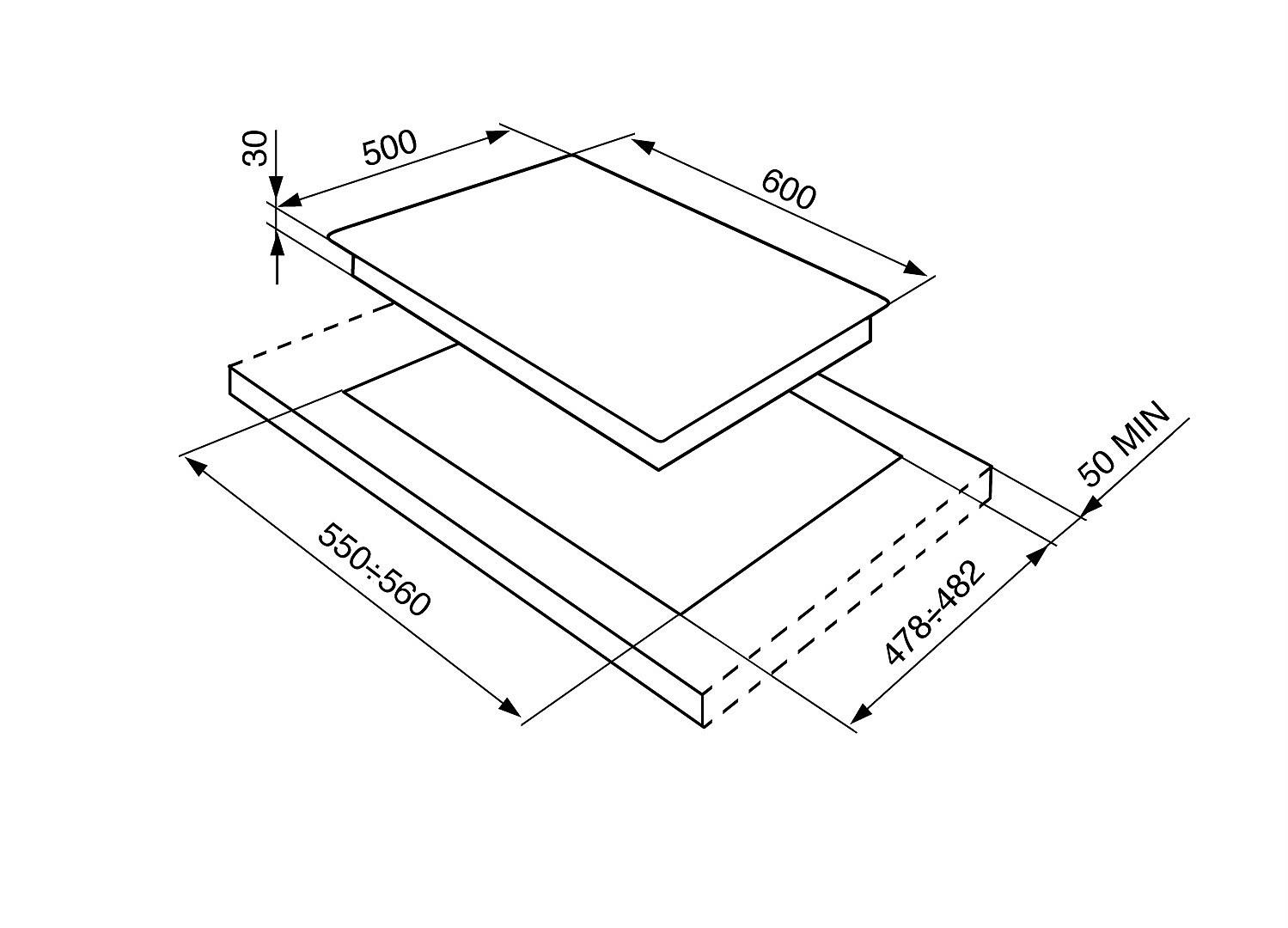 Indukčná varná doska Cortina so 4 varnými zónami, 60 cm, SI764, krémová