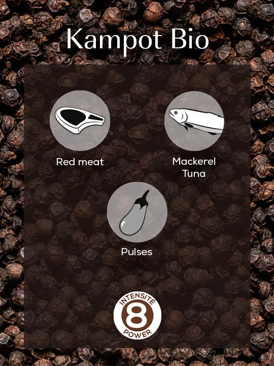 Čierne korenie Kampot Bio, 3 x 20 g