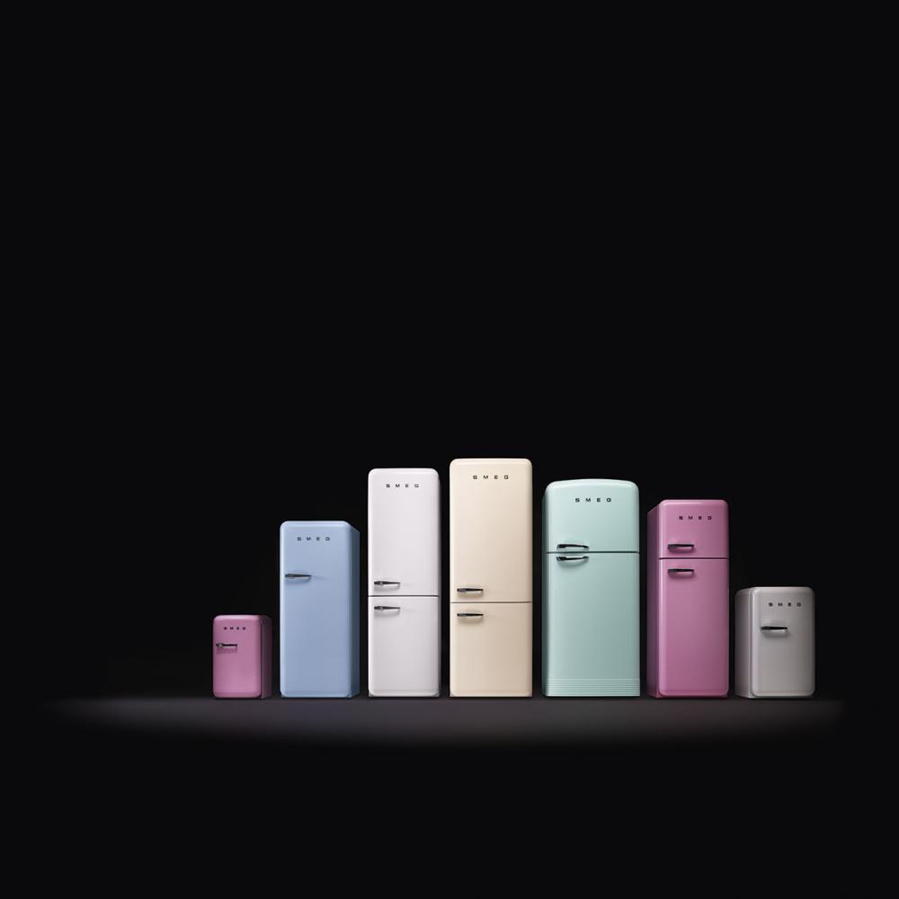 Chladnička s mraziacim boxom 50´s Retro Style FAB38 R, 344l/137l, pravostranné otv. pastelovo modrá