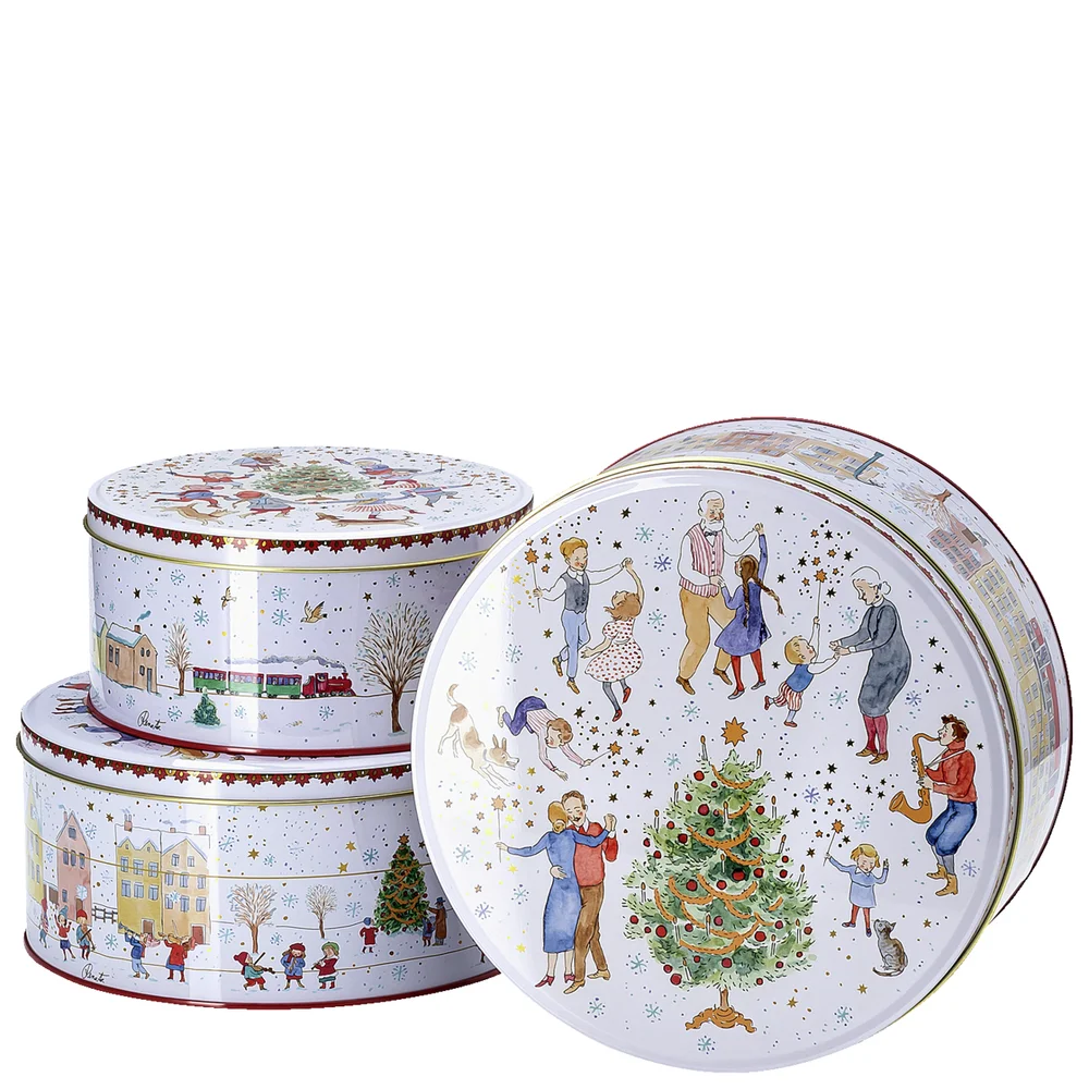Vianočná súprava 3 plechových nádob na cukrovinky, Christmas Sounds