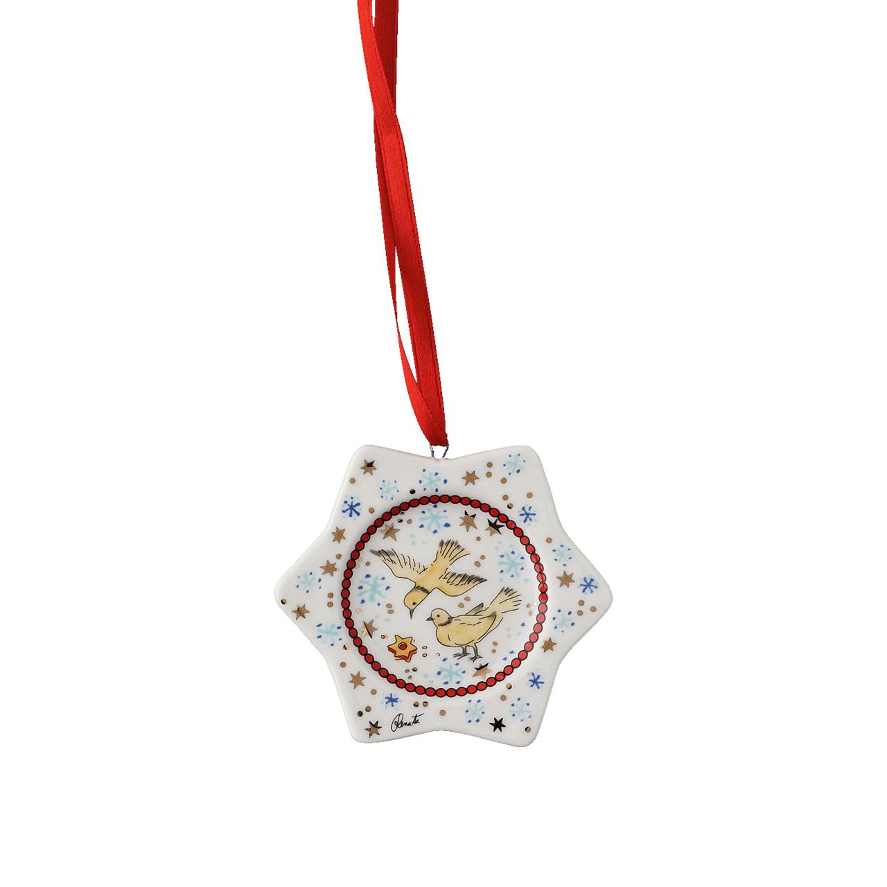 Vianočná sada 3 porcelánové mini ozdoby, Christmas Sounds, 6 cm