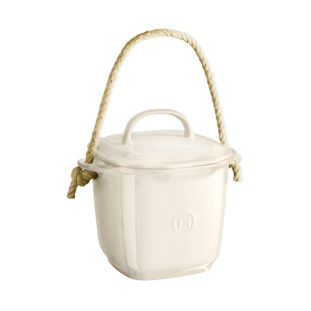 Keramická nádoba na bioodpad, 3,9 l, slonovinová kosť