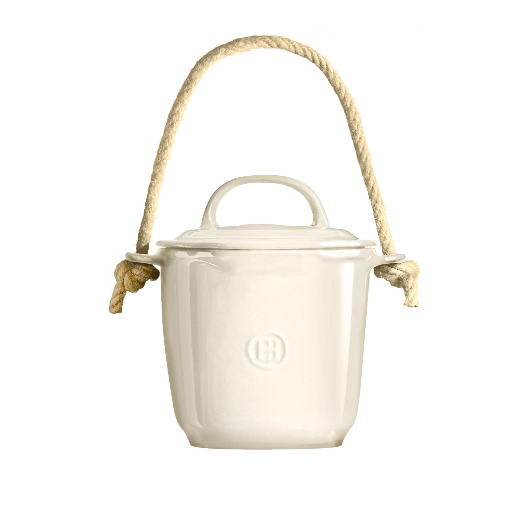 Keramická nádoba na bioodpad, 3,9 l, slonovinová kosť