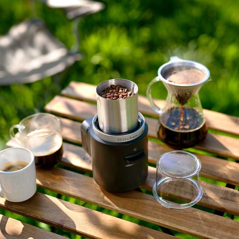 Bezdrôtový mlynček na kávu GO 5KBGR100, čierna mat