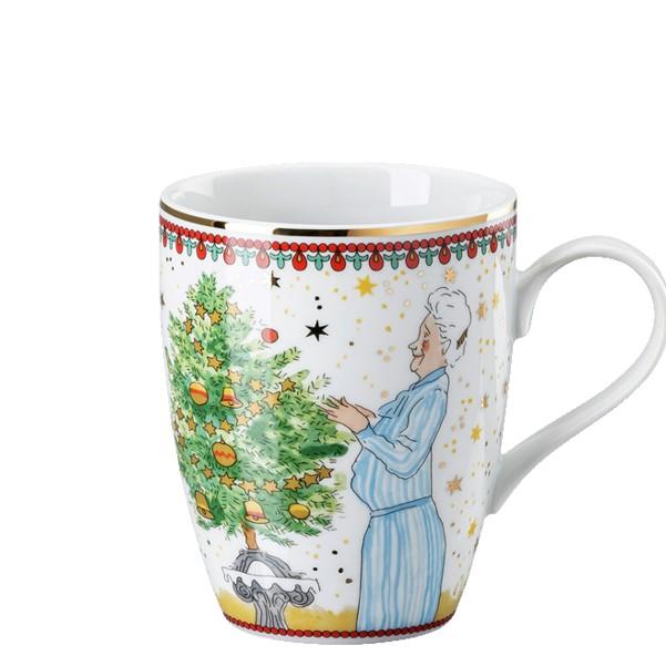 Vianočný hrnček s uchom II, Babi a dedo, Vianočné svetielká, 360 ml