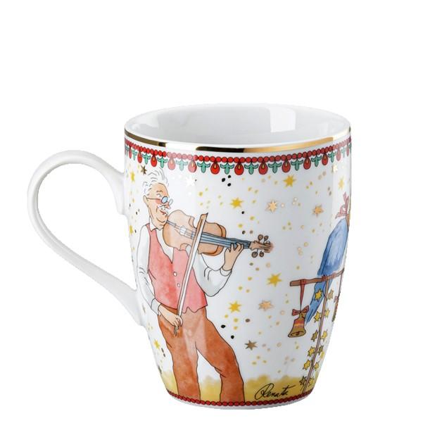 Vianočný hrnček s uchom II, Babi a dedo, Vianočné svetielká, 360 ml