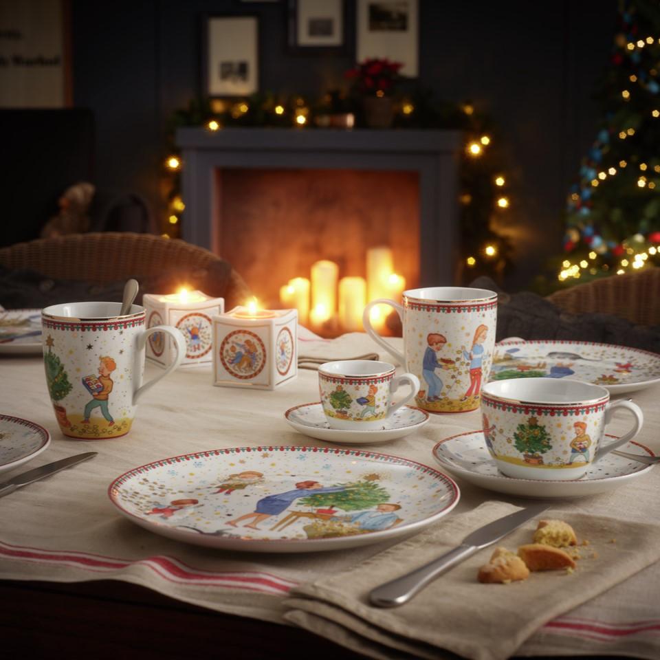 Veľký vianočný tanier, Vianočné svetielká, Ø 28 cm