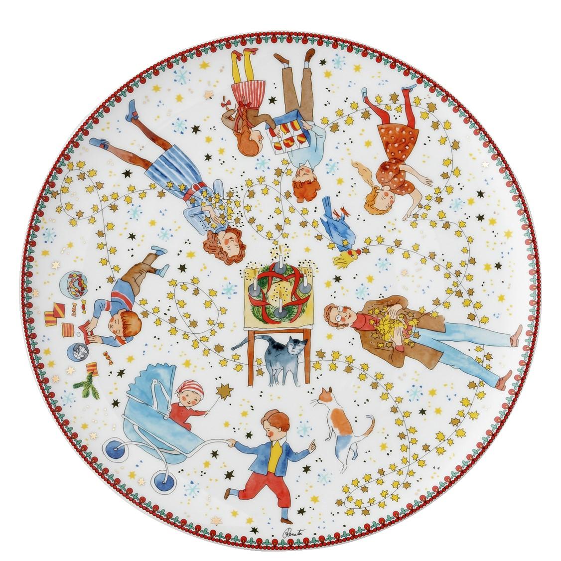 Veľký vianočný tanier, Vianočné svetielká, Ø 28 cm