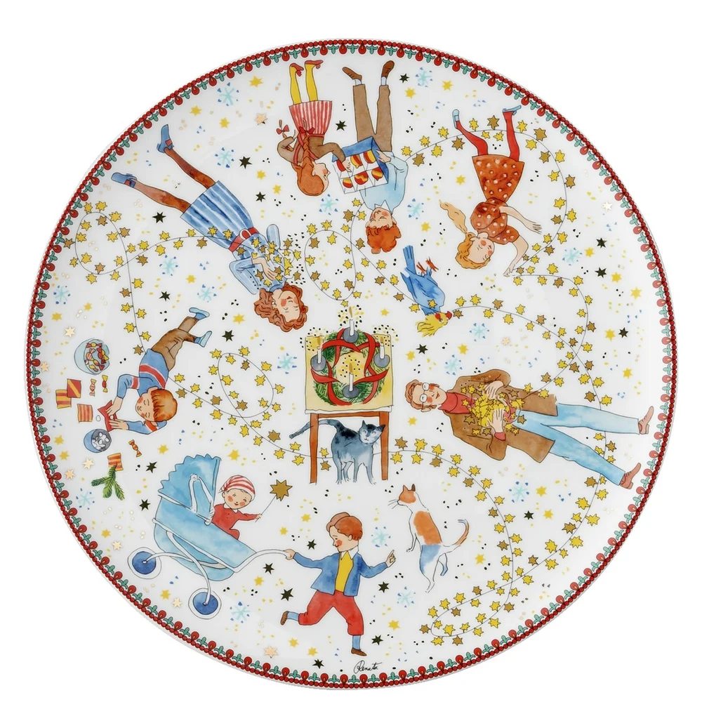 Veľký vianočný tanier, Vianočné svetielká, Ø 28 cm