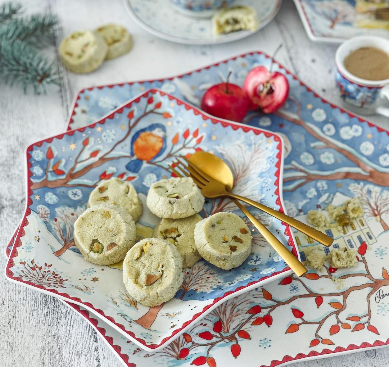 Pistáciové diamanty s citrónom